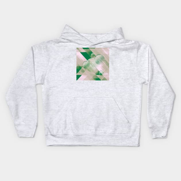 Green pattern Kids Hoodie by Graph'Contact